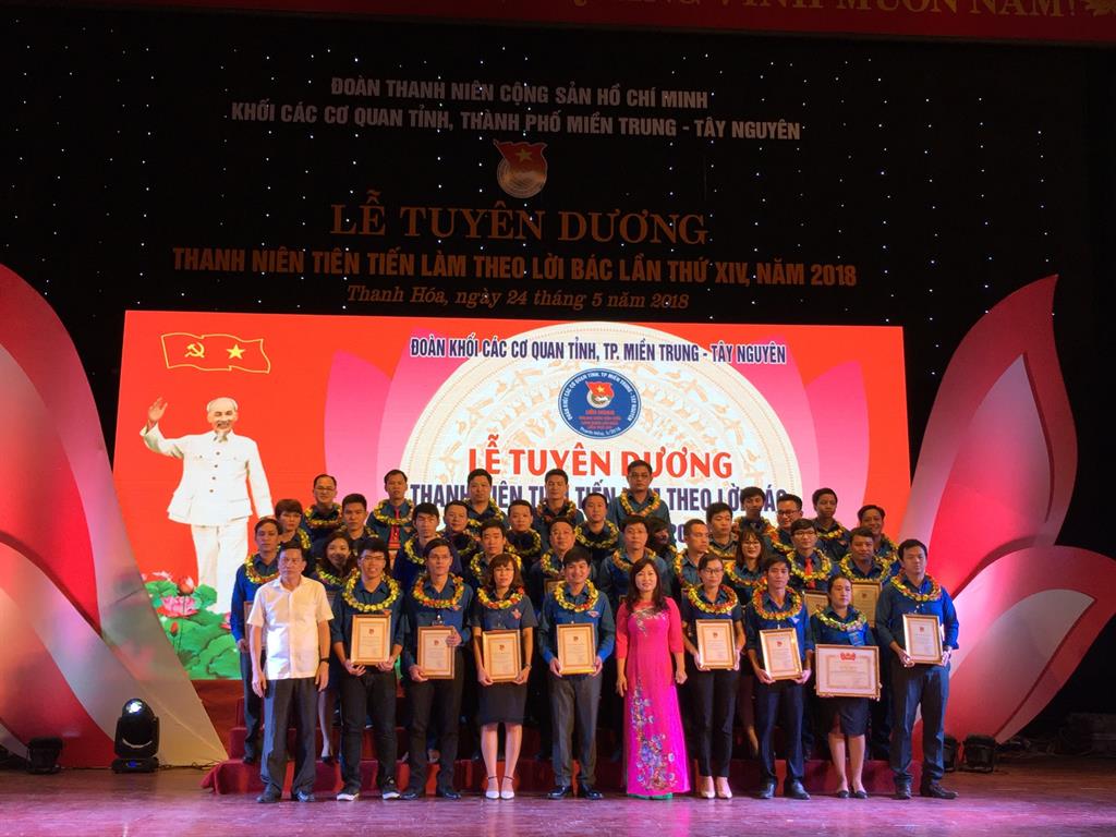 Tuyên dương Thanh niên tiên tiến làm theo lời Bác Đoàn khối các cơ quan tỉnh, thành phố khu vực miền Trung - Tây Nguyên, lần thứ XIV, năm 2018 